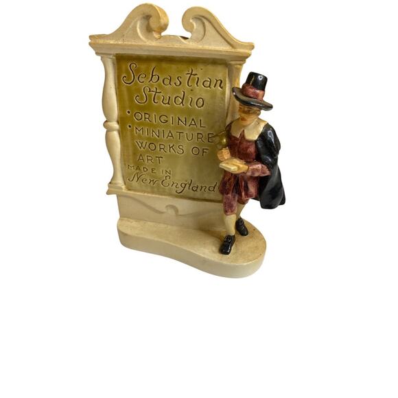 Sebastian Miniatures Studio Figurine with Plaque Sign 4.75" - Picture 2 of 6